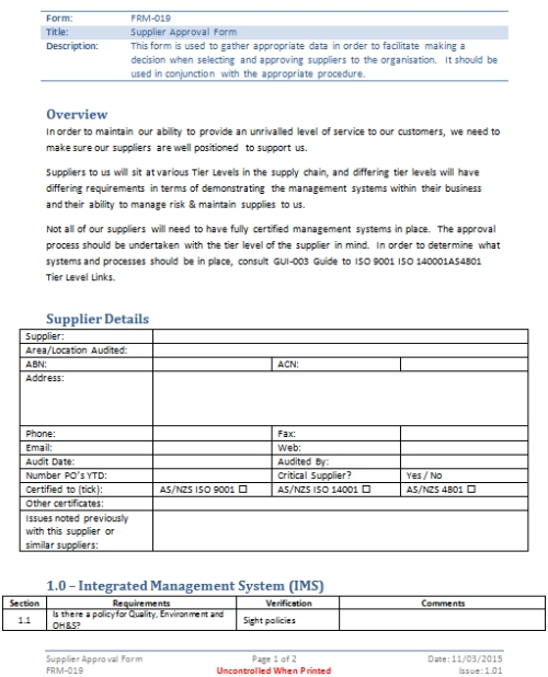 Supplier Approval Form Process Due Dilligence On Your Suppliers How 